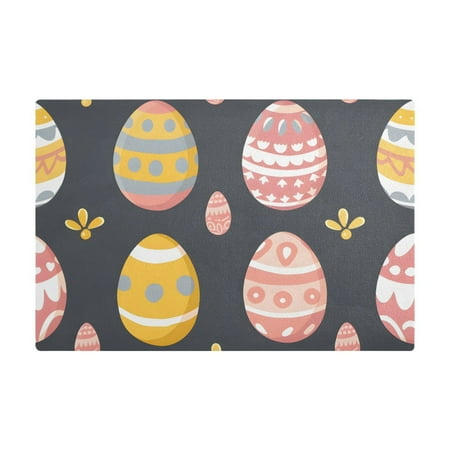 

Dish Drying Mat Microfiber Kitchen Dish Pad Counter Absorbent Drainer Rack 12 x18 Easter Egg with Grass