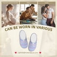 thumbnail image 7 of Goofa Striped Gradient Print Womens Mens Cotton Lightweight House Slippers , Washable Home Slippers,Indoor Comfy Bedroom Cozy Slippers-44/45, 7 of 7