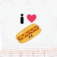 thumbnail image 4 of Inktastic I Love Hot Dogs Girls Toddler Dress, 4 of 5
