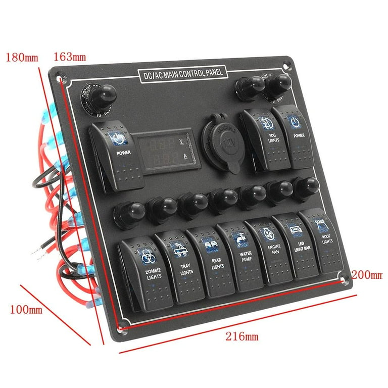 みんなが待ってた！＼再入荷待ち／人気ランキング 10 Gang Boat Rocker Switch Panel for RV Marine Car Hardware