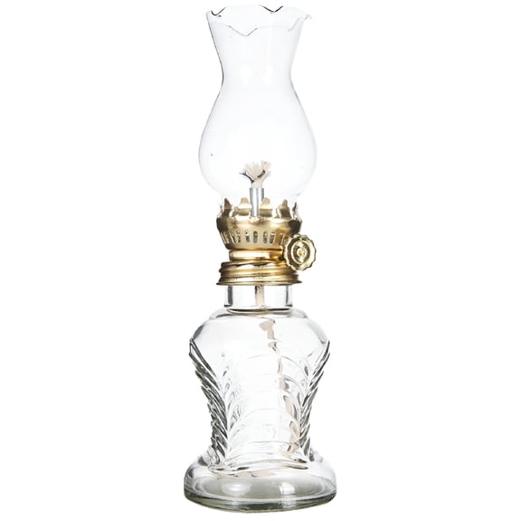 HIBIBUD Kerosene Lamp Clear Glass Oil Lamp Desktop Kerosene Lamp Desktop Oil Lamp Indoor Oil Lamp