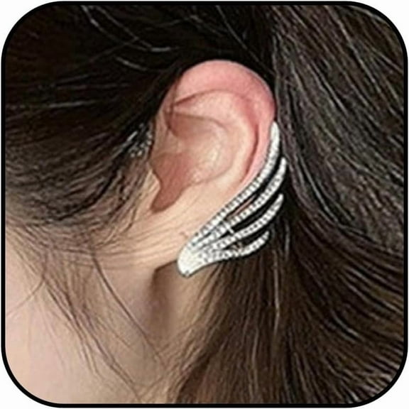 Ear Cuff Earrings for Women Trendy Ear Cuffs Non Piercing Earrings Cubic Zirconia Chunky Ear Cuffs Christmas