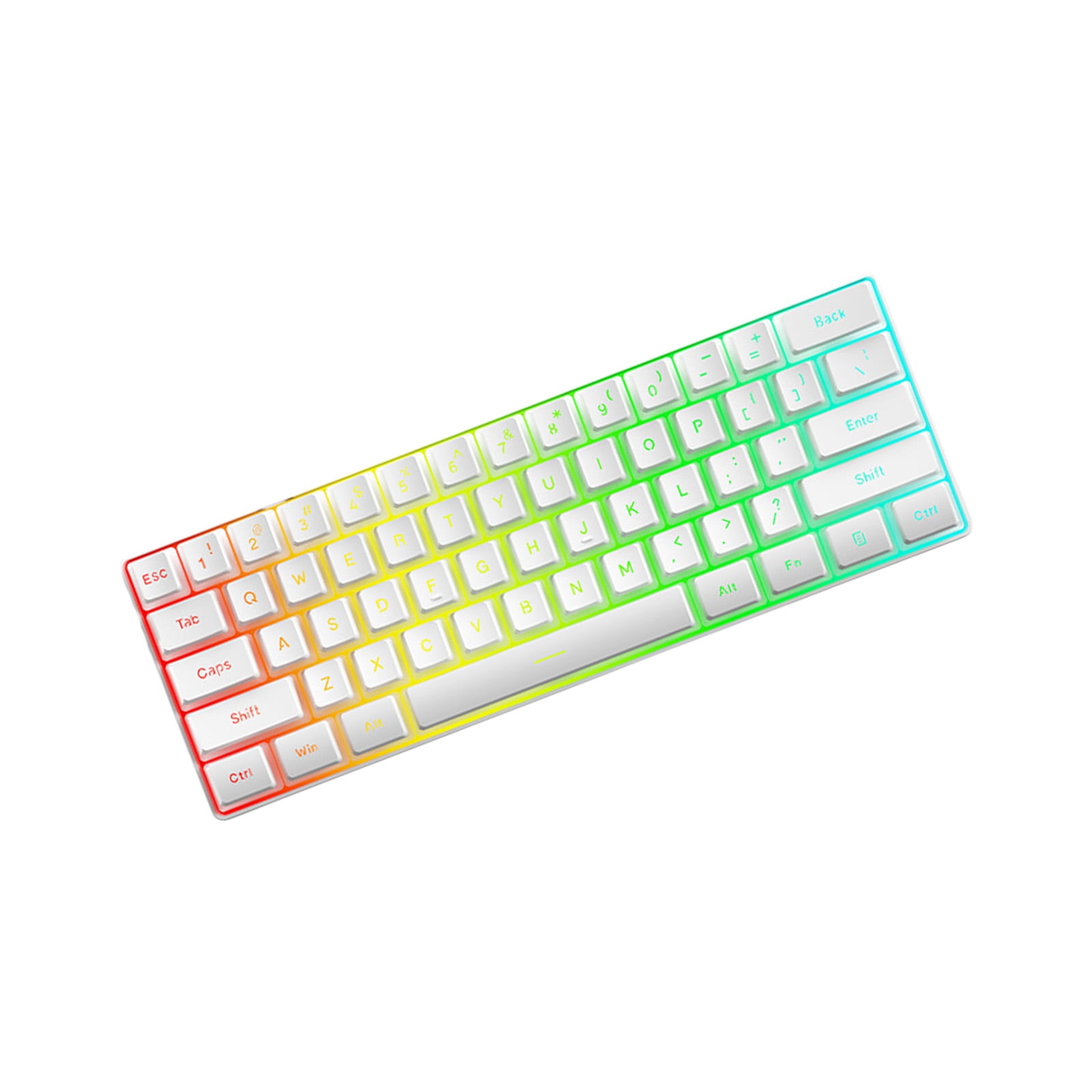 Gaming Mechanical Keyboard 61 Keys Corded LED Backlit Keycap Mechanical Keyboard for Computer Laptop