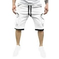 thumbnail image 2 of NaWent Cargo Shorts Men Clearance Summer Fashionable Multi Pocket Design Loose Straight Work Shorts White M, 2 of 6