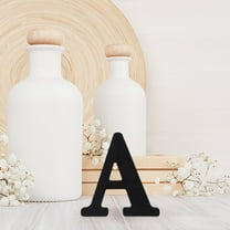 FRCOLOR Black Wooden Decorative Letters for Wall Decoration or Table Use 26 Pieces Standing Alphabet Props