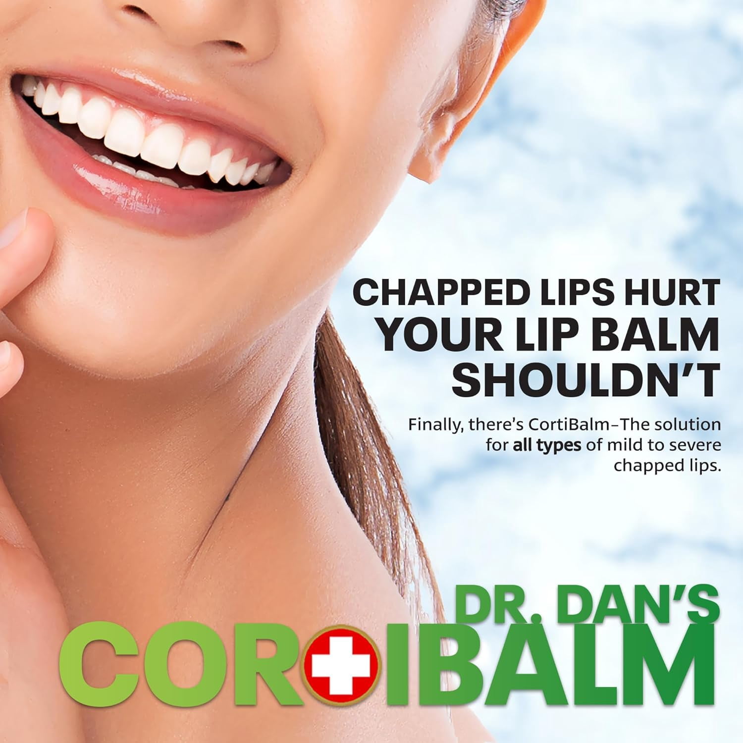 Dr. Dan's CortiBalm Lip Balm for Chapped Lips, Medicated Solution, 0.25 oz, 1 Pack