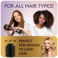 thumbnail image 3 of Cepillo secador de pelo profesional, secador y voluminizador de oro negro, cepillo de aire caliente para mujeres, forma ovalada de 75 mm (oro negro), 3 of 5