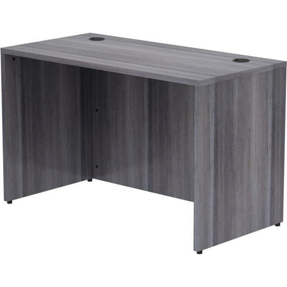 Weathered Charcoal L-Shaped Laminate Rectangular Desking, Charcoal Gray - 48 x 24 x 29.5 in.
