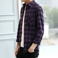 thumbnail image 4 of Camisas a cuadros para hombre, camisas informales con botones de manga larga, moda urbana para primavera y otoño, blusas ajustadas de marca para hombre, blusas suaves y cómodas, 4 of 5