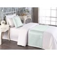 thumbnail image 2 of Botanical Bed Runner Set, Intertwined Branches with Leaves Spring Season Foliage Pastel Artwork, Decorative Bedding Scarf & a Pillow Sham for Hotels Homes, Twin, Pale Mint Green White, by Ambesonne, 2 of 3