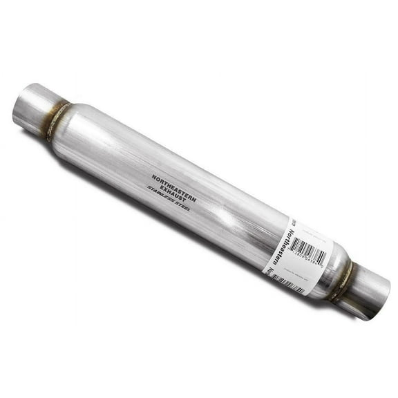 Universal 1.75" Glass Pack Muffler/Resonator (Stainless Steel, 20" Length)