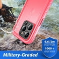 thumbnail image 4 of SPORTLINK Waterproof Case for iPhone 14 Pro Full Body Sealed Shockproof Dustproof Phone Screen Protector Cover 6.1 inch - Frosted Pink, 4 of 7