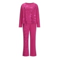 thumbnail image 3 of 2 Piece Plus Size Sets for Women Fall Leisure Long Sleeved Pants Set Two Piece Set, 3 of 6