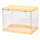 thumbnail image 1 of Bewildely Estante de vitrina transparente de 3 niveles Soporte de vitrina a prueba de polvo Juguetes Amarillo, 1 of 1
