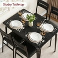 thumbnail image 4 of MIUUKA 5-Piece Dining Table Set for 4 – Rectangular Space-Saving Kitchen Furniture with Upholstered Chairs – Compact Dinette Ideal for Small Dining Rooms,Apartments,Breakfast Nooks – Black, 4 of 9