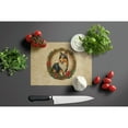 thumbnail image 5 of Sheltie Christmas Flowers Glass Cutting Board 12 in x 15 in, 5 of 5