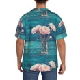 thumbnail image 5 of Gaeub Flowers in Glass Vase Men's Lapel Short Sleeve Shirt, Relaxed Fit Shirt, Soft and Breathable for Outdoors Party Travel - XX-Large, 5 of 7