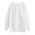 thumbnail image 5 of Below $10 POROPL Hoodies Women Long Sleeve Hoodie Sweatshirt Pocket Pullover Tops White M, 5 of 6