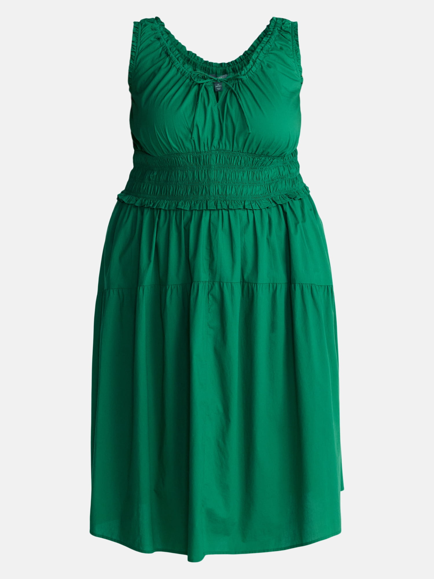 Terra & Sky Women's Plus Sleeveless Smocked Dress, Sizes-0X-5X