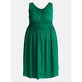 thumbnail image 4 of Terra & Sky Women's Plus Sleeveless Smocked Dress, Sizes-0X-5X, 4 of 4