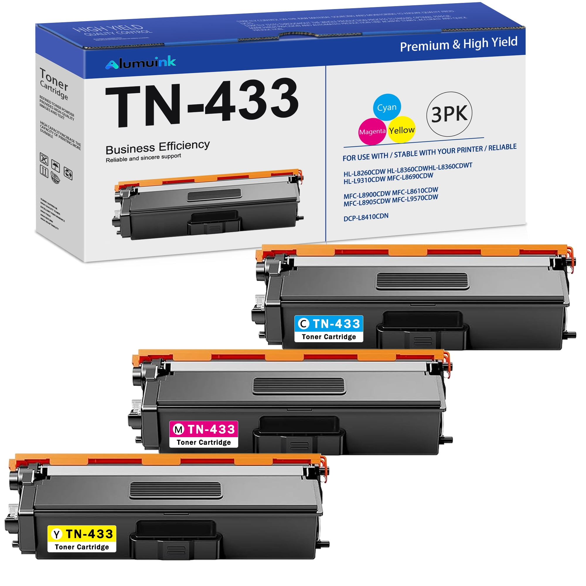 TN-433 TN433 Toner Cartridges Compatible TN433BK TN433C TN433M TN433Y - View #5