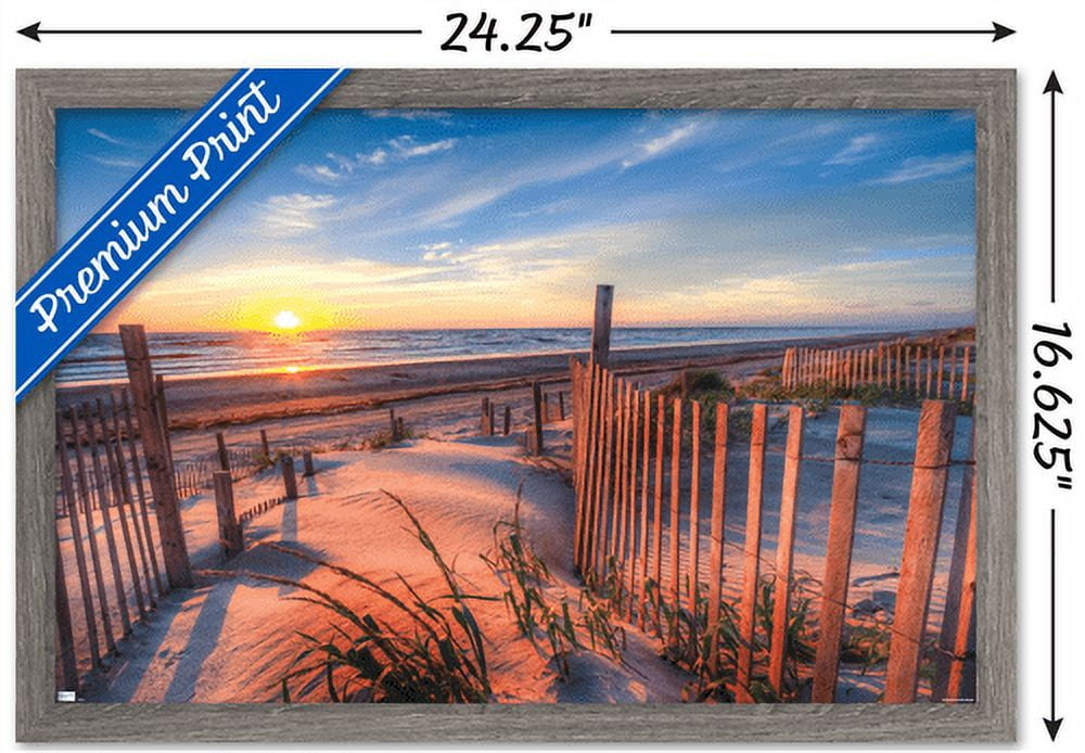 Scenery - Boardwalk Wall Poster, 14.725" x 22.375", Framed