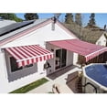 thumbnail image 5 of ALEKO Retractable Motorized Patio Awning 8x6.5 ft, Multi Striped Red Color, 5 of 9