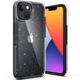 thumbnail image 1 of ULAK iPhone 14 13 Case Glitter, Clear Slim Shockproof Bumper Phone Case for Apple iPhone 14 2022 & iPhone 13 2021 for Women Girls, Clear Black, 1 of 7
