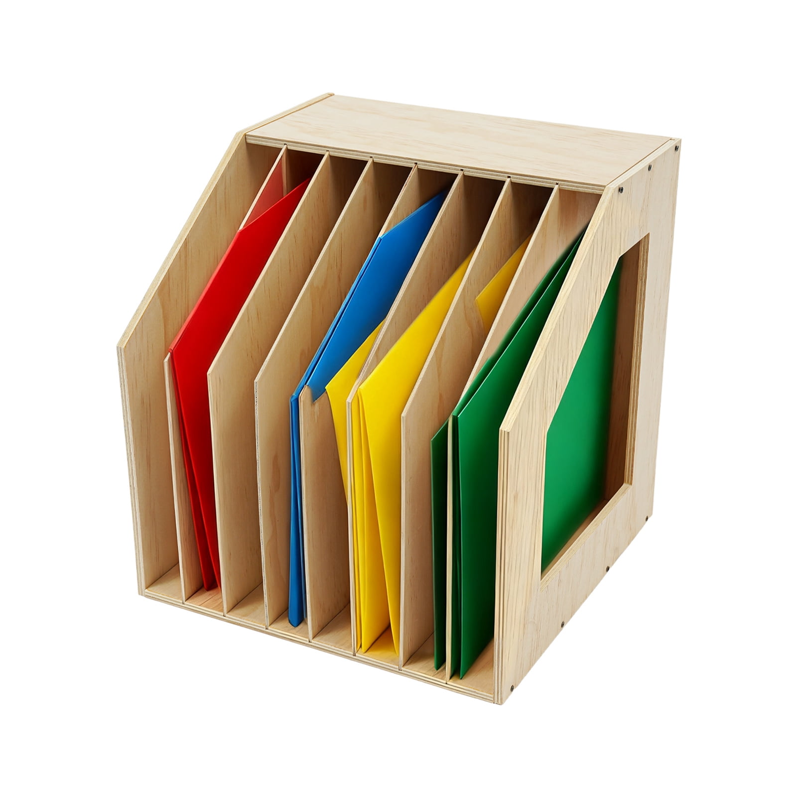 2 Pieces Desktop File Holder, 8 Slots Paper Filing Holder, Paper Storage Filing Organizer, Each Product Size: 33*25*35cm/12.99*9.84*13.78in