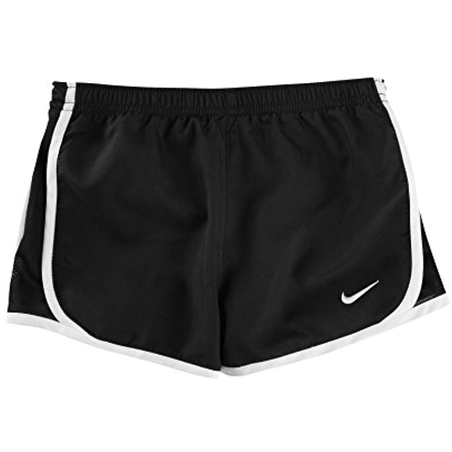 NIKE Girls' Dry Tempo Running Shorts (Black (167358019)/White/White