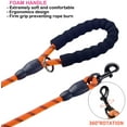 thumbnail image 4 of YIXIGGC Dog Leash,5 FT Heavy Duty Double Handle Dog Leash with Comfortable Padded and Reflective,Rope Dog Leashes for Small,Medium,Large Dogs (Rope-Orange) DYF329-2203, 4 of 6