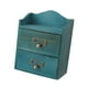thumbnail image 1 of Organizador de escritorio de madera con 2 cajones, versátil y clásico. Azul, 1 of 9