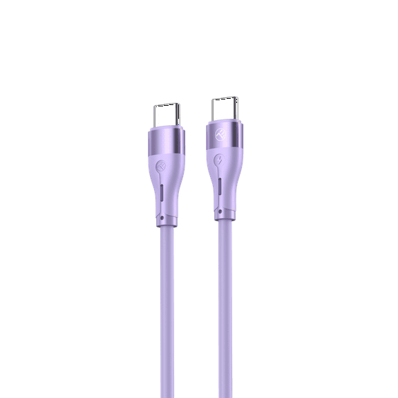 Tellur Silicone Type-C To Type-C cable, 3A, PD60W, 1m
