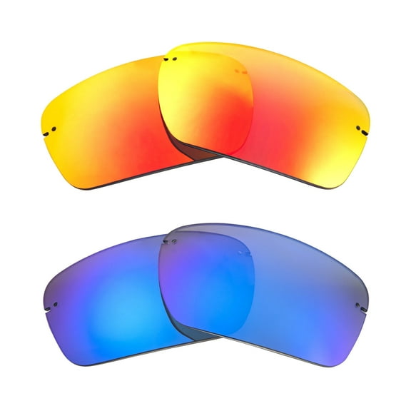 Walleva Polarized Fire Red   Ice Blue Replacement Lenses For Costa Del Mar Gulf Shore Sunglasses