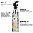 thumbnail image 3 of Yayeee 20oz Insulated Water Bottle Double Wall Stainless Steel with Flip Straw Lid, Floral Pattern, 3 of 7