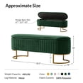 thumbnail image 6 of 50.5" Upholstered Storage Bench For End of Bed Entryway Bedroom Olive, 6 of 9