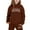 Brown, variant on XEGLSBU Toddler Girl Outfits 3T Denim Girls Outfits Hoodies Letter Print Sweatshirt Stylish and Comfortable Everyday Wear Girls Fall Outfits Dark Green Size 2-3 Years