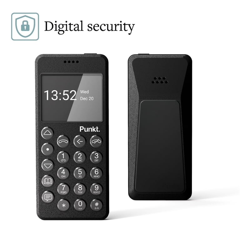 Punkt. MP02 Minimalist 4G LTE Cell Phone - AT&T/T-Mobile w/ Nano