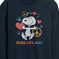 thumbnail image 3 of Peanuts - Peace Love Dogs - Men's Long Sleeve Graphic T-Shirt, 3 of 5