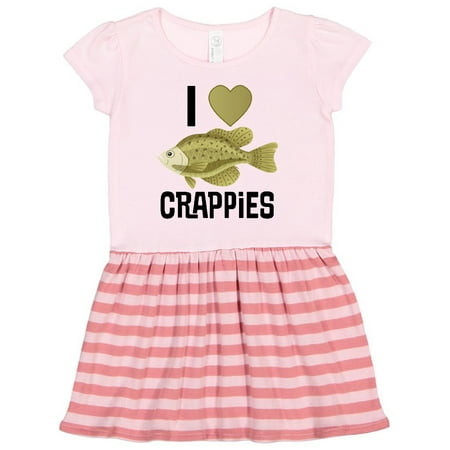 

Inktastic Crappie Fishing I Love Crappies Gift Toddler Girl Dress