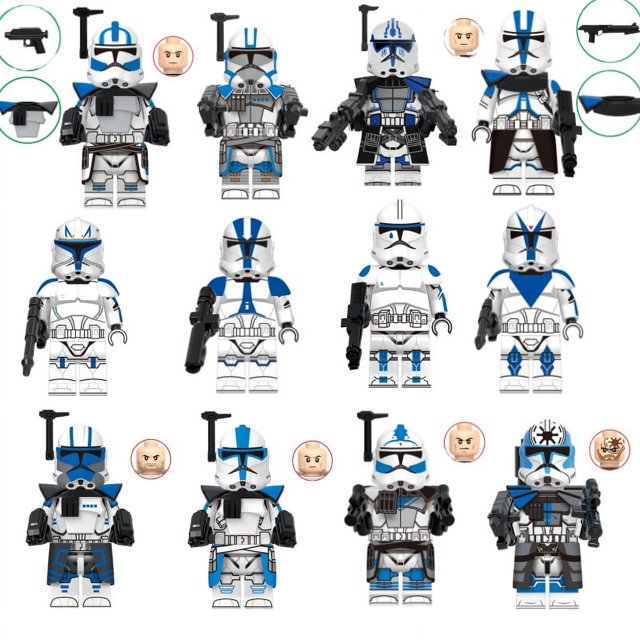 Juego de 12 Figuras de Soldados Clon Galácticos – Bloques de Construcción de Batalla Estelar, Regalo Coleccionable para Niños y Aficionados