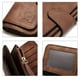 thumbnail image 5 of Billetera CLUCI de piel para mujer con bloqueo RFID, triple pliegue, marrón, 5 of 7