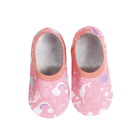 

ZMHEGW Baby Kids Boys Girls Animal Prints Cartoon The Floor Socks Barefoot Aqua Socks Non-Slip Shoes
