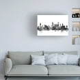 thumbnail image 2 of Trademark Fine Art Michael Tompsett Chicago Illinois Skyline B&W Canvas Wall Art - 22x32, 2 of 5