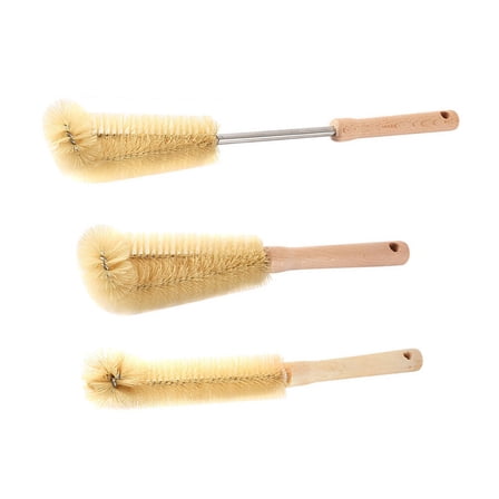 KONTONTY 3Pcs Straw Cleaner and Bottle Brush Set Easy to Use Dishwasher Safe for Bottle Cleaning Assorted Colors