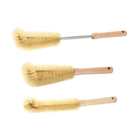 KONTONTY 3Pcs Straw Cleaner Brush Set with Hook Handle for Bottle Cleaning Dishwasher Safe