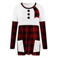 thumbnail image 3 of Pntutb Tallas grandes Mujer Manga larga Navidad Impreso O-cuello tops Camiseta Blusa Pntutb Pntutb-2717, 3 of 4