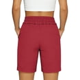 thumbnail image 4 of MEZZALL Women Breathable Casual Shorts With Pockets Summer Comfort Three Quarter Length Comfort Solid Color Daily Bottoms, 4 of 6