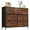 Rust Brown, variant on 1pc Rustic Wooden Dresser With Metal Frame, 7 Fabric Drawers Storage Tower, Classic Tall Chest Organizer Unit, Lightweight Quick Assemble Cabinet For Bedroom, 39.3 X 11.8 X 50.5 Inches