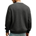 thumbnail image 5 of Havenx Waffle Knit Long Sleeve Shirt for Men V Neck Textured Sweatshirts Waffle Solid Color Tee Shirts Soft Comfy Casual Business Workout Pullover Sweater,Black L, 5 of 5